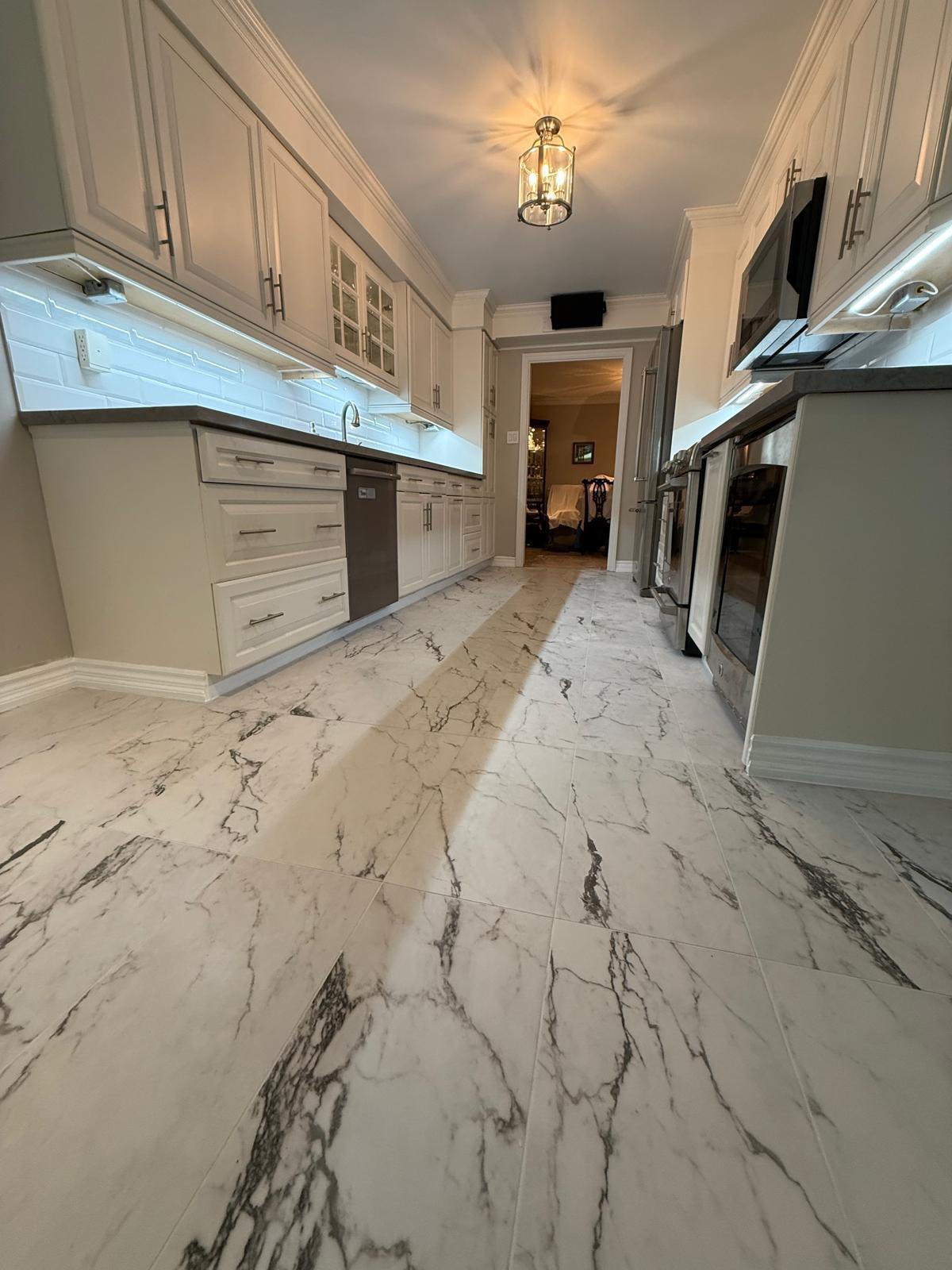 A bright and modern kitchen remodel completed by International Serie's Group's home renovation services team